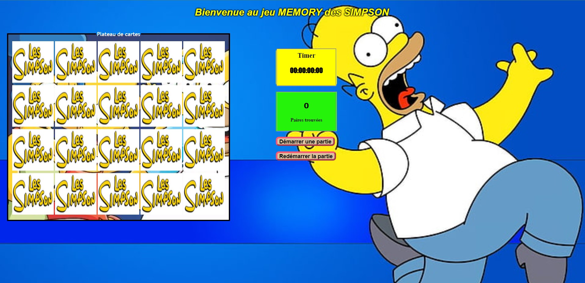 Screenshot Memory Simpson